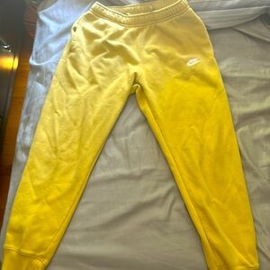 Yellow Nike pants worn a few times